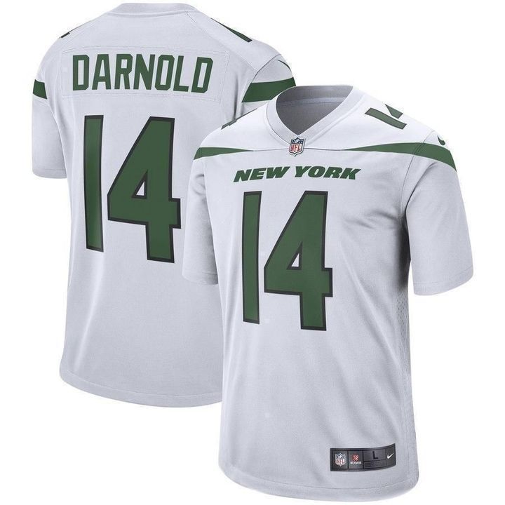 Men New York Jets #14 Sam Darnold Nike Spotlight White Game NFL Jersey->new york jets->NFL Jersey